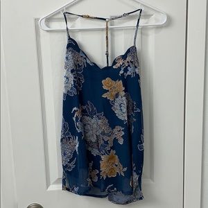 Nine Britton velvet detail floral camisole